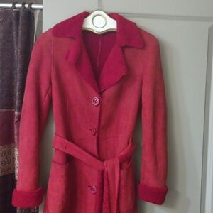 Moschino Red Women's Coat, pit2pit 16.5" Shoulder down lenth 39" Shoulder 25"wr